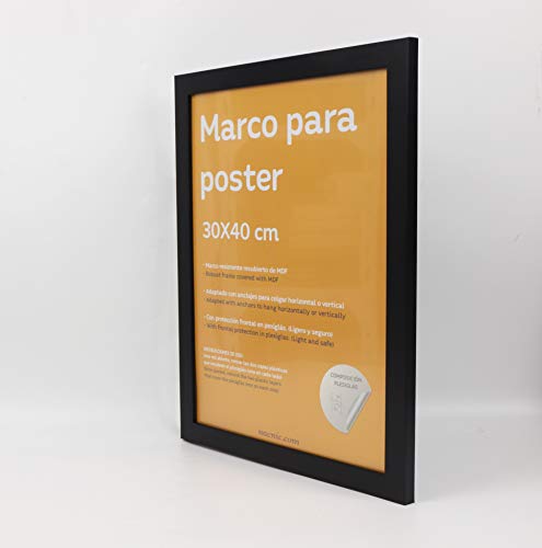 nacnic Set de 4 Marcos Negros tamaño 30x40 cm. Marco de Color Negro Rebajas de fábrica