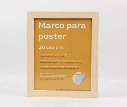 nacnic Set 4 Marcos Nogal para Fotos de MDF y Plexiglas Últimos 2 días