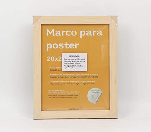 nacnic Set 4 Marcos Nogal para Fotos de MDF y Plexiglas Últimos 2 días