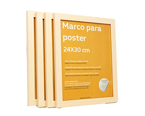 nacnic Set de 4 Marcos de Madera y Plexiglas para Fotos Promoción por tiempo limitado