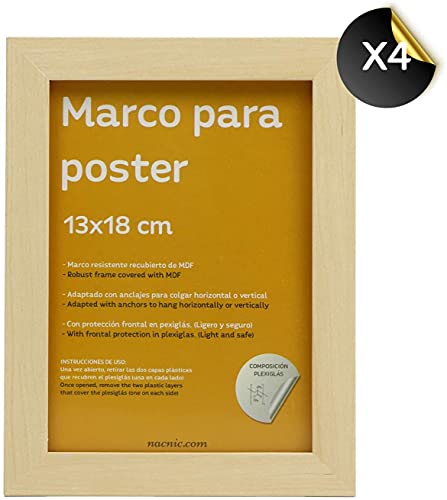 nacnic Conjunto de Marcos de Madera Lightwood para Láminas Solo queda un día