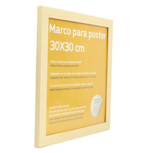 nacnic Marco de madera de nogal robusto con frontal de plexiglas para posters de alta calidad Envío internacional gratuito