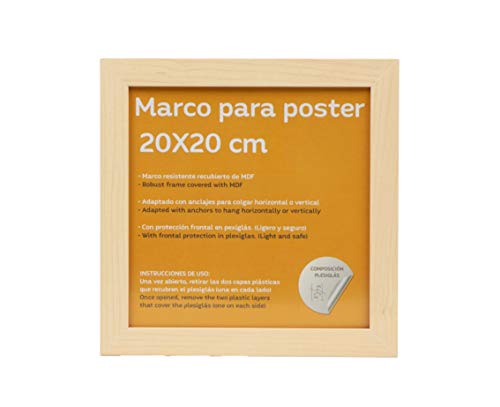 nacnic Marco de madera de nogal robusto con frontal de plexiglas para posters Ahorra y exporta