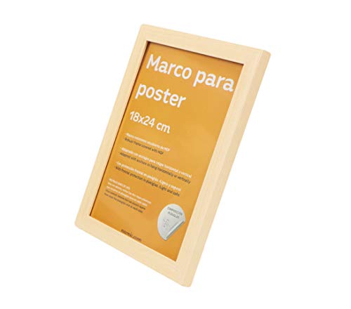 nacnic Marco de madera de nogal robusto con frontal de plexiglas para posters Precios de Black Friday