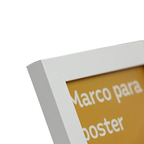 nacnic Set de 4 Marcos blancos para fotos posters láminas diplomas. Tamaño(20x25 cm).Robustos de MDF y frontal de plexiglas.Marcos blancos para colgar de alta calidad Libre de impuestos