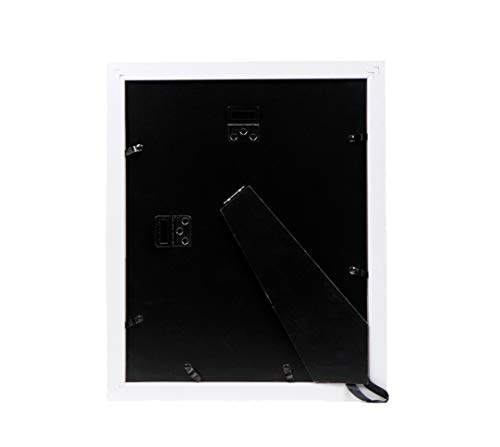nacnic Set de 4 Marcos blancos para fotos posters láminas diplomas. Tamaño(24x30 cm).Robustos de MDF y frontal de plexiglas. Marcos blancos para colgar de alta calidad Descuentos del mes