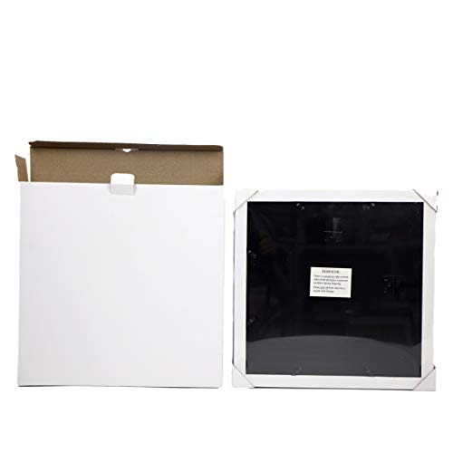 nacnic Set de 4 Marcos blancos para fotos posters láminas diplomas. Tamaño(30x30 cm).Robustos de MDF y frontal de plexiglas.Marcos blancos para colgar de alta calidad Última moda