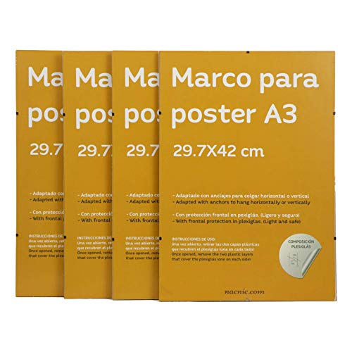 nacnic Marco CLIP - A3-29.7x42cm - Pack of 4