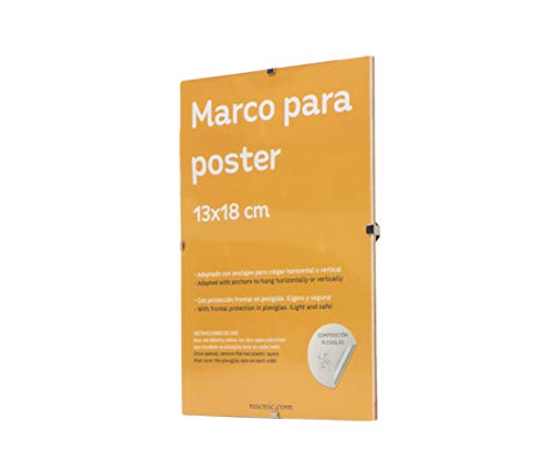 nacnic Soporte Transparente para Fotos con Plexiglas y Anclajes para Colgar Tienda