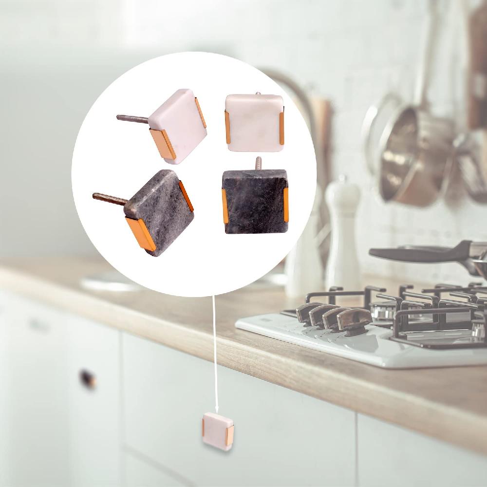 nacnic Juego de 6 pomos tiradores de piedra cuadrados para muebles y cocina Descuentos del mes