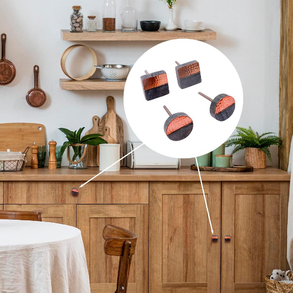 nacnic Juego de 6 pomos de piedra tono pizarra para cocina y baño Devoluciones gratuitas