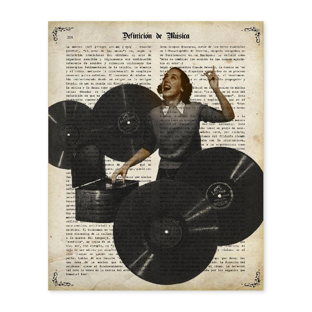 nacnic Lámina Musical de Mujer DJ
