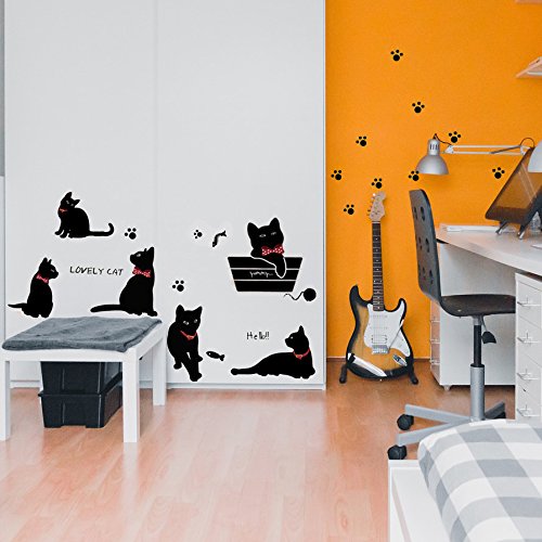 nacnic Vinilo Adhesivo de Pared Gatos Infantil para Niños Ventas relámpago