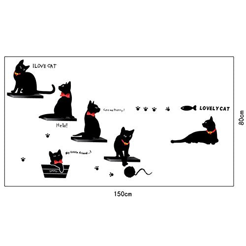 nacnic Vinilo Adhesivo de Pared Gatos Infantil para Niños Ventas relámpago