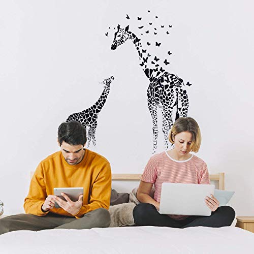 nacnic Pegatina de Pared Adhesiva de Girafa con Mariposas - Vinilo Decorativo para Oficinas y Estudios Mejor oferta