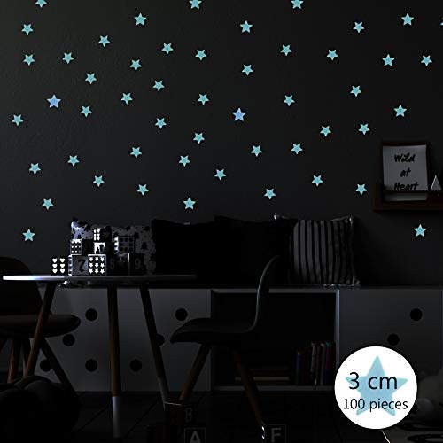 nacnic Láminas 3D de Estrellas Fluorescentes que Brillan en la Oscuridad para Habitación de Niño y Niña Oferta especial