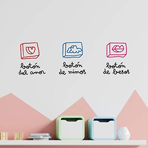 nacnic Pegatina de Pared Vinilo Decorativo Botones de Amor y Oficina Últimos 3 días