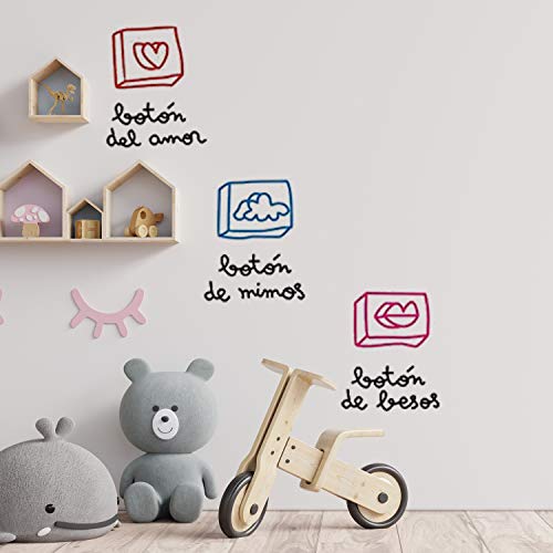 nacnic Pegatina de Pared Vinilo Decorativo Botones de Amor y Oficina Últimos 3 días
