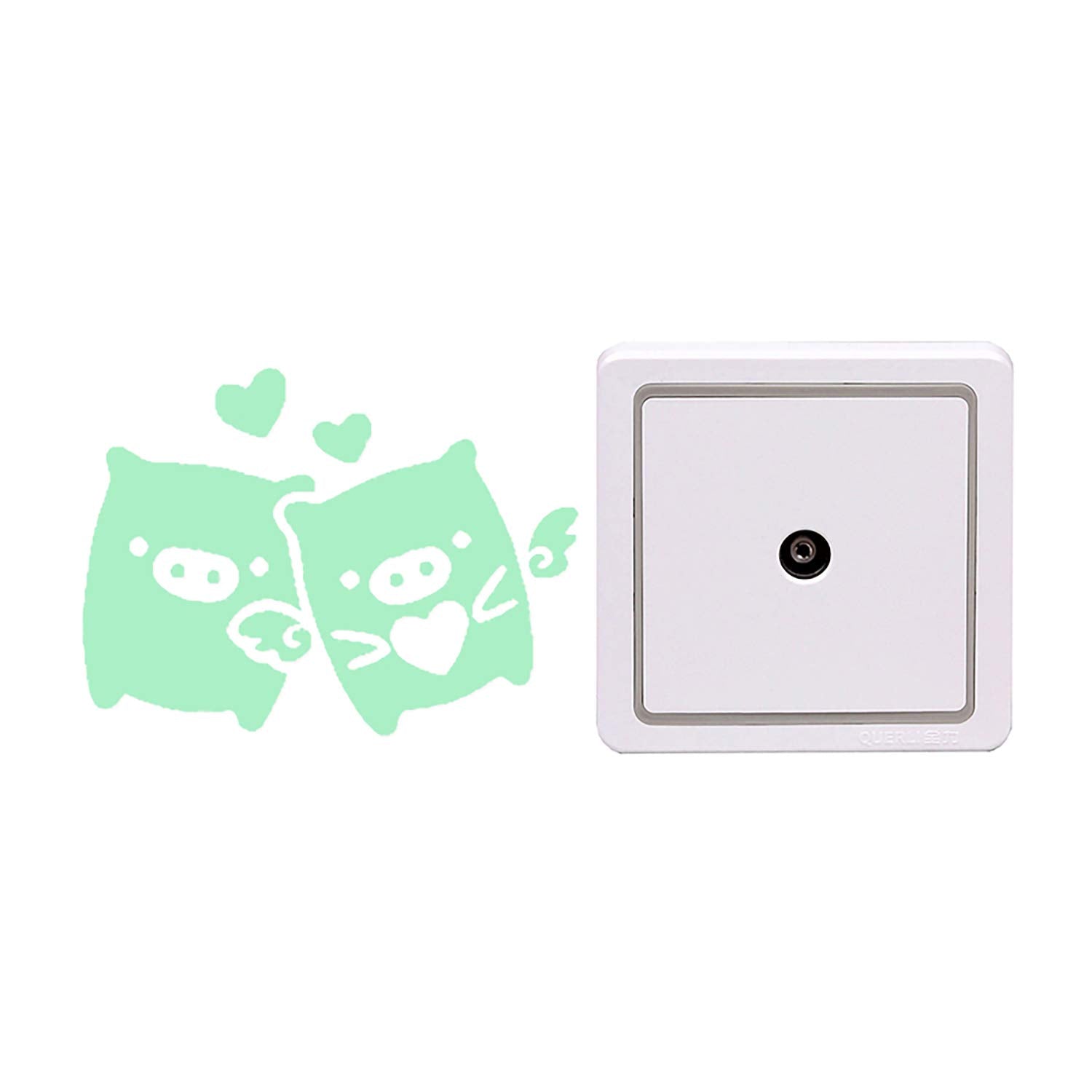 nacnic Pegatinas de Pared Fluorescentes de Cerdos Enamorados en Vinilo para Enchufe o Interruptor Promoción por tiempo limitado