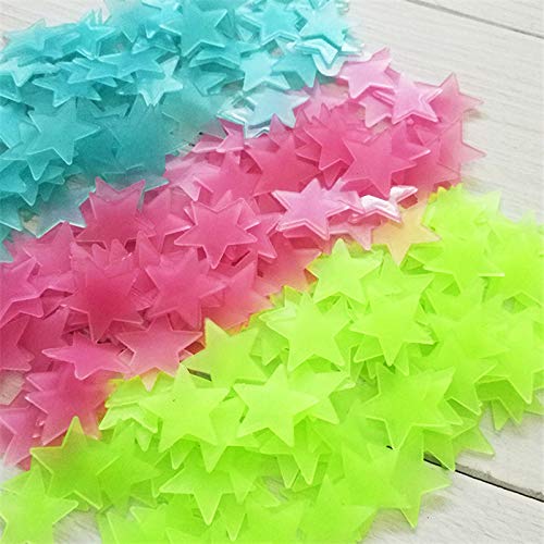 nacnic Pegatinas de Pared Estrellas 3D Fluorescentes Mix Color Envío internacional gratuito