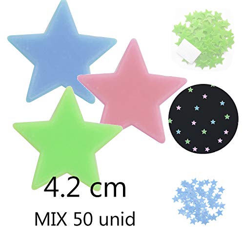 nacnic Pegatinas de Pared Estrellas 3D Fluorescentes Mix Color Envío internacional gratuito