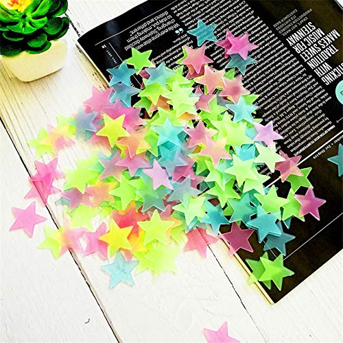 nacnic Pegatinas de Pared Estrellas 3D Fluorescentes Mix Color Tienda de fábrica