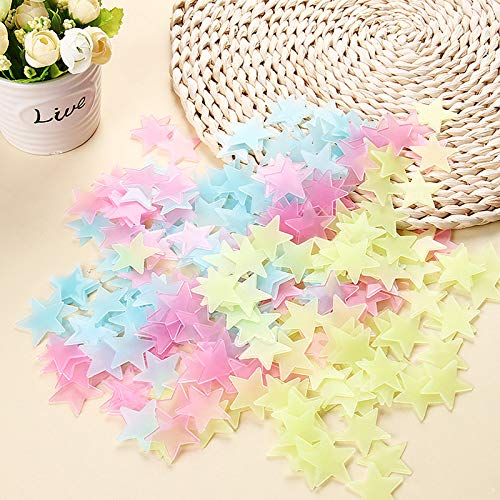 nacnic Pegatinas de Pared Estrellas 3D Fluorescentes Mix Color Tienda de fábrica