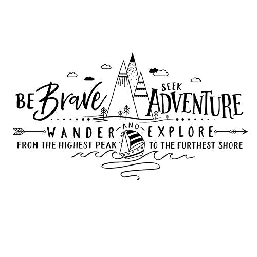 nacnic Pegatina de pared estilo nórdico con frase inspiradora y diseño geométrico - Lámina Aventuras Salvajes Ofertas especiales