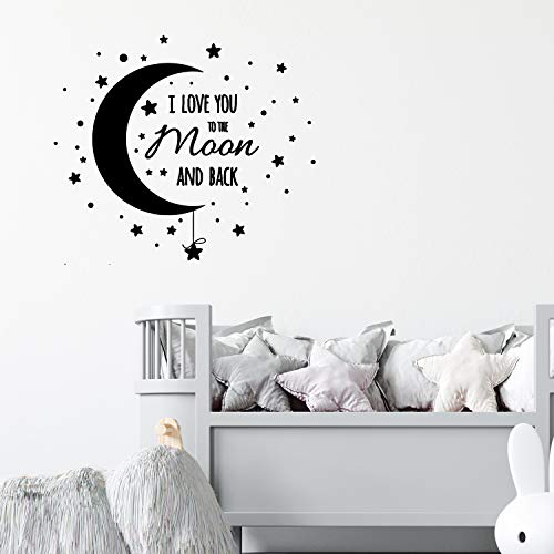 nacnic Pegatina de pared estilo nórdico con frase inspiradora y cielo estrellado - Lámina adhesiva oficina tienda