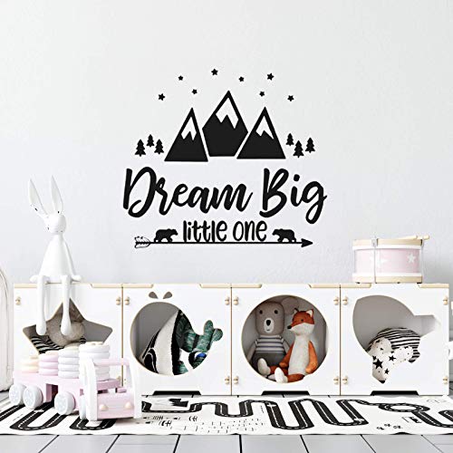 nacnic Pegatina de pared estilo nórdico con frase inspiradora y diseño de montañas para niños y bebés Devoluciones gratuitas