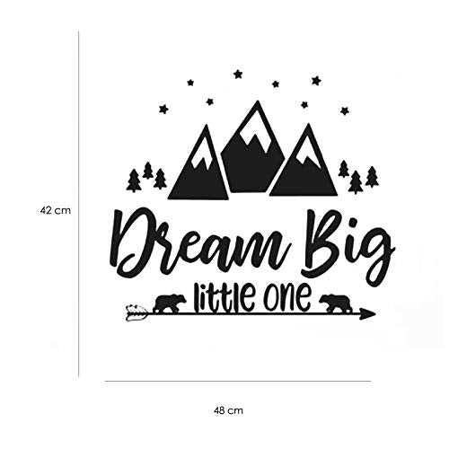 nacnic Pegatina de pared estilo nórdico con frase inspiradora y diseño de montañas para niños y bebés Devoluciones gratuitas