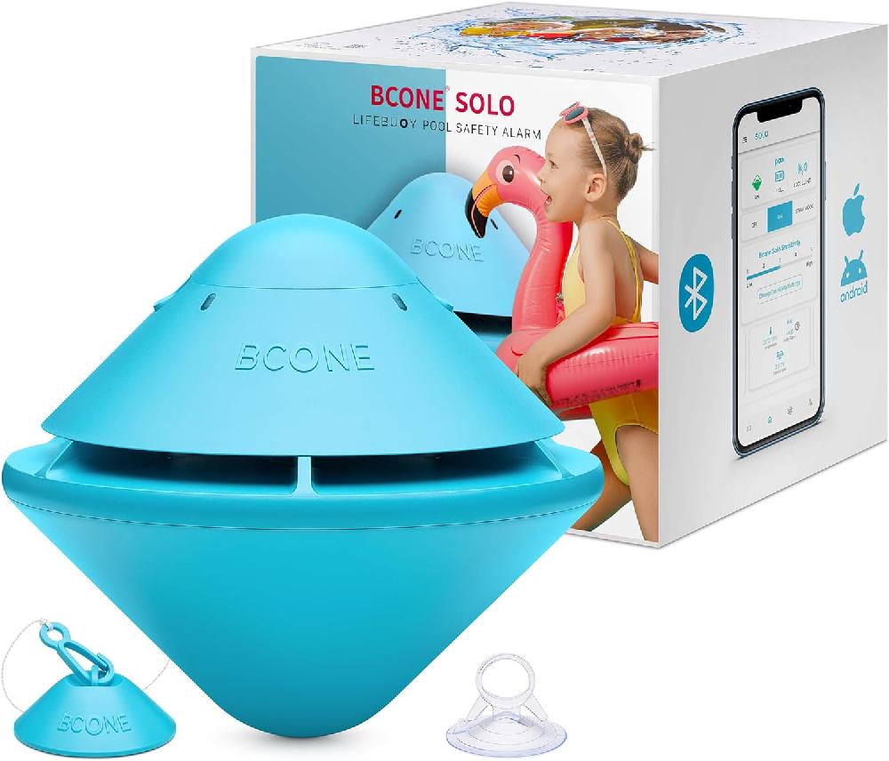 nacnic Alarma inteligente para piscina con aplicación Bluetooth para piscinas sobre el suelo y en el suelo sirena fuerte de 110 dB IP68 impermeable instalación en segundos