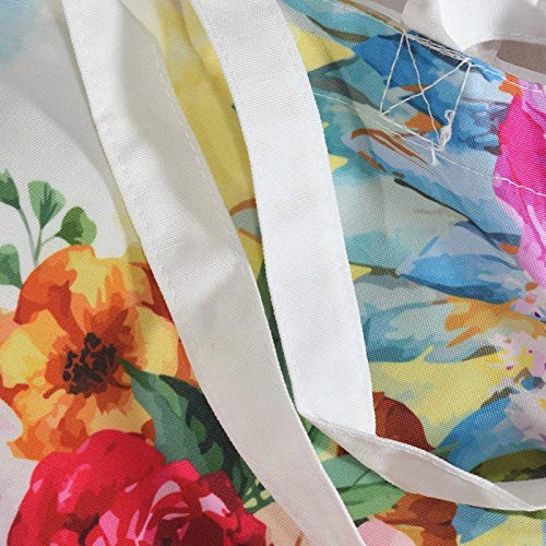 nacnic Bolsa Tote de tela | Diseño Calavera con flores | Bolso con asas largas multiusos reutilizable y ecológico Tienda