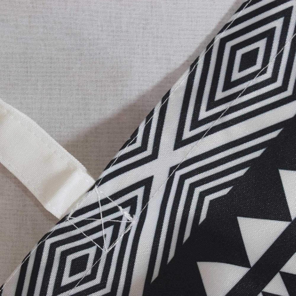 nacnic Bolsa Tote de tela | Diseño Geométrico Rombos Blanco y Negro | Tote Bag con asas largas multiusos reutilizable y ecológica Rebajas online