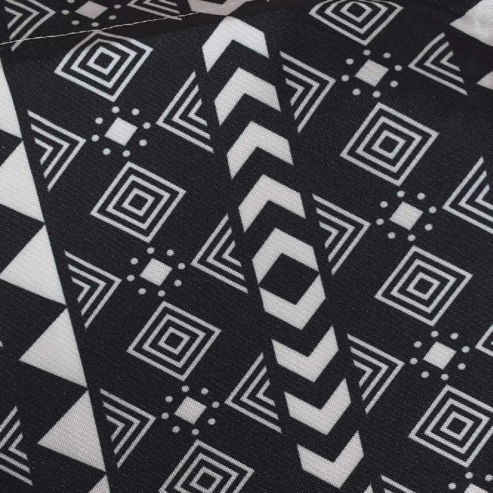 nacnic Bolsa Tote de tela | Diseño Geométrico Blanco y Negro | Bolso con asas largas multiusos reutilizable y ecológico ÚLTIMAS EDICIONES
