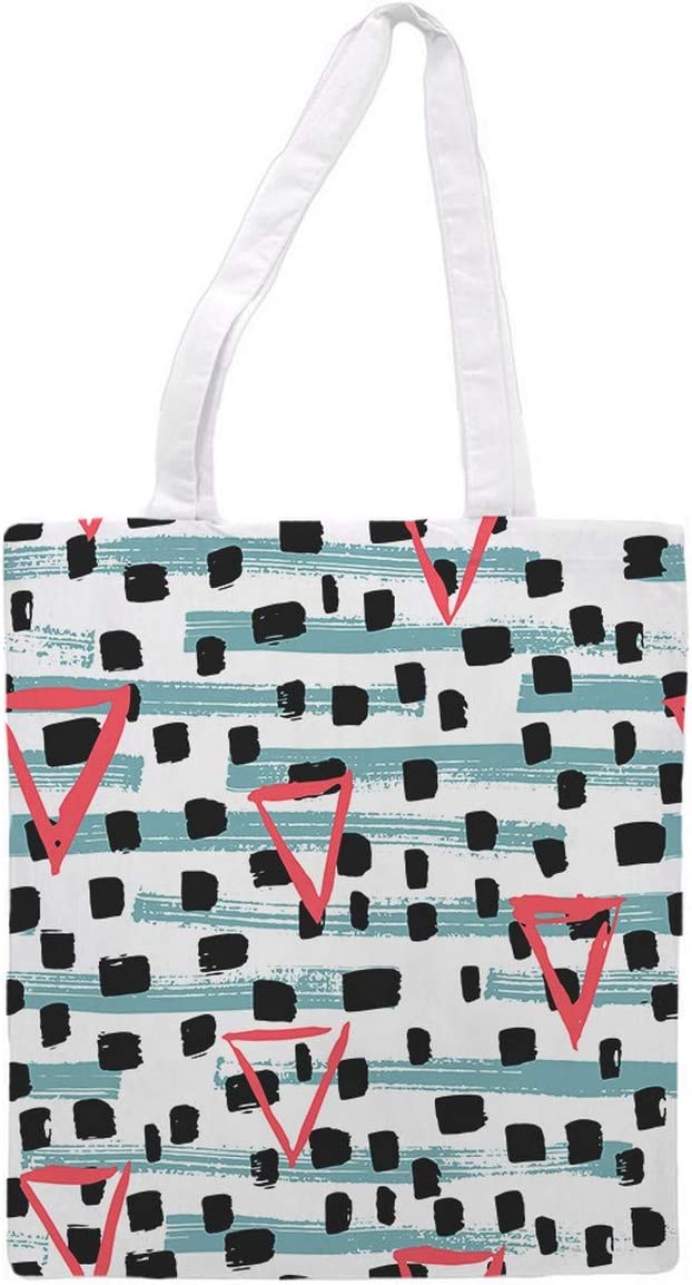 nacnic Bolsa Tote de tela | Diseño Geométrico Tribal | Bolso con asas largas multiusos reutilizable y ecológico Último día