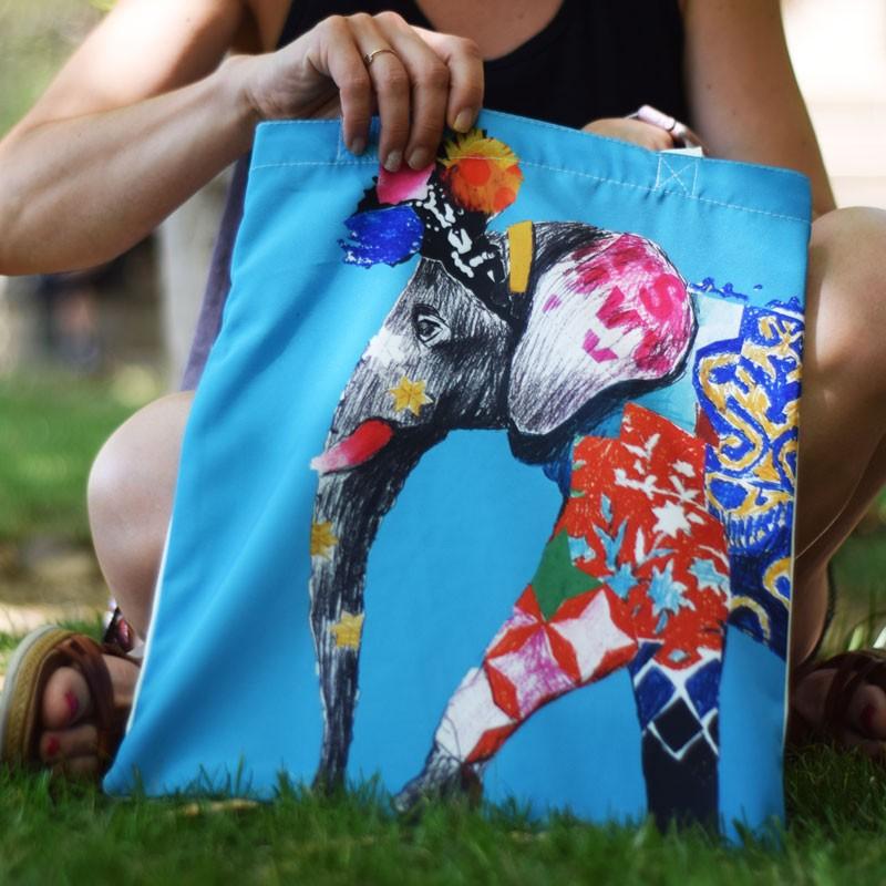 nacnic Bolsa tote de Elefante indio
