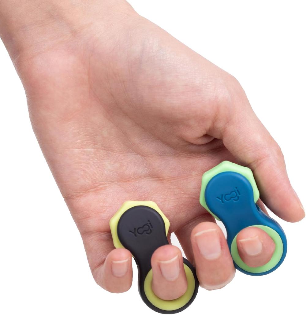 nacnic Yogi Juguete antiestrés hilanderos para Adultos Alivio de la ansiedad ADHD Add y Autismo Juguetes silenciosos para Adultos y niños Cinco tamaños de Anillos Paquete de 2