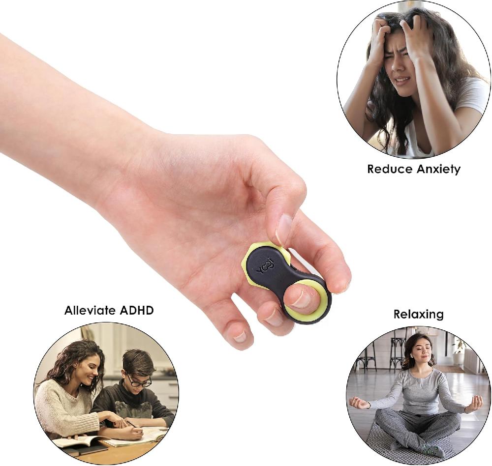 nacnic Yogi Juguete antiestrés hilanderos para Adultos Alivio de la ansiedad ADHD Add y Autismo Juguetes silenciosos para Adultos y niños Cinco tamaños de Anillos Paquete de 2 Ahorra y exporta