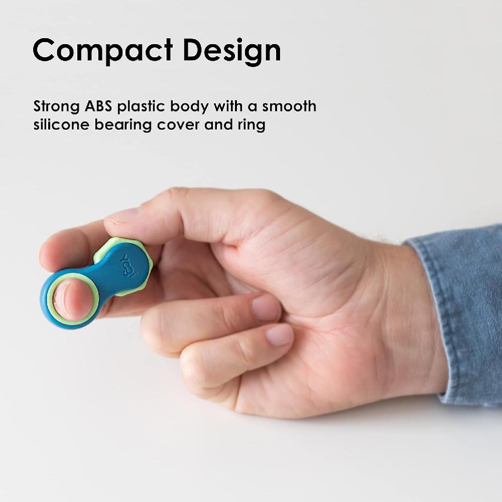 nacnic Yogi Juguete antiestrés Fidget Spinners para adultos alivio de la ansiedad perfecto para TDAH TDA y autismo juguetes antiestrés silenciosos para adultos y niños cinco tamaños de anillos - Océano En oferta