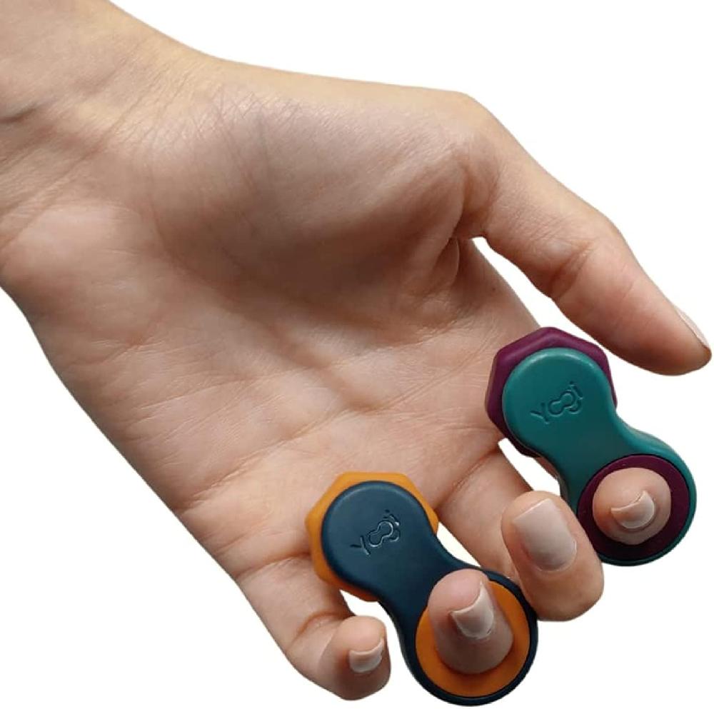 nacnic Yogi Juguete antiestrés hilanderos para Adultos Alivio de la ansiedad ADHD Add y Autismo Juguetes silenciosos para Adultos y niños Cinco tamaños de Anillos Paquete de 2