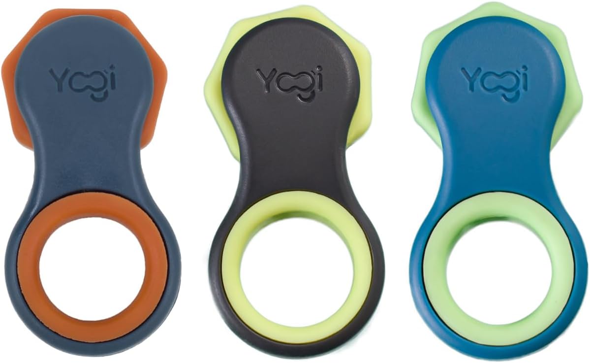 nacnic Yogi Juguete antiestrés hilanderos para Adultos Alivio de la ansiedad ADHD Add y Autismo Juguetes silenciosos para Adultos y niños Cinco tamaños de Anillos Paquete de 3