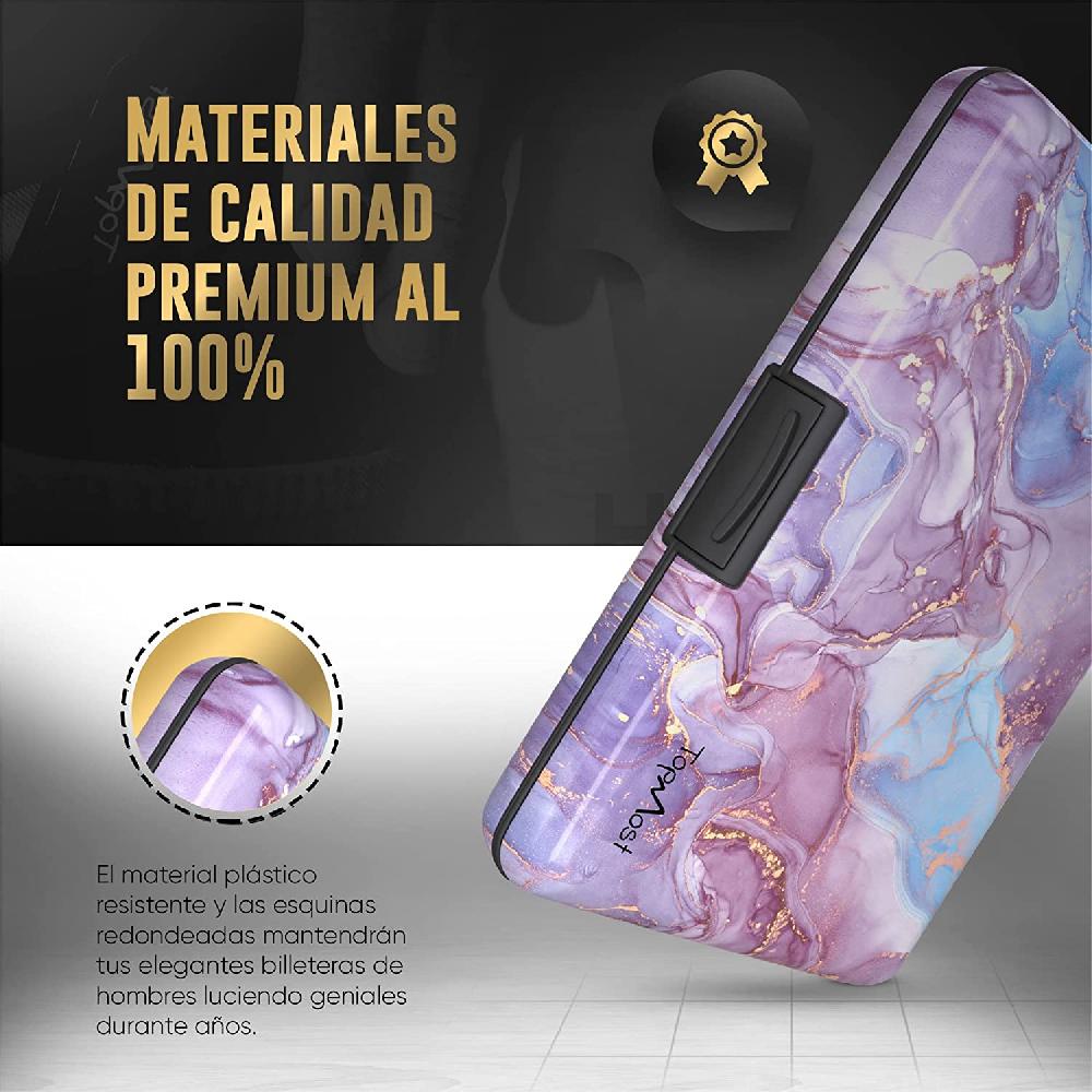 nacnic Cartera de Aluminio con Bloqueo RFID y Textura de Mármol para Tarjetas y Billetes Ofertas especiales