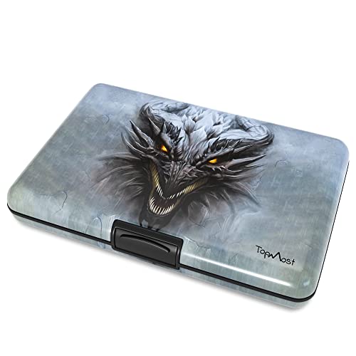 nacnic Cartera de Aluminio con Bloqueo RFID y Diseño de Dragón