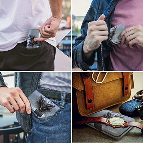 nacnic Cartera de Aluminio con Bloqueo RFID y Diseño de Dragón Devoluciones gratuitas