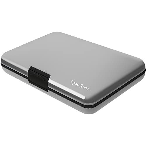 nacnic Billetera de Aluminio Unisex con Bloqueo RFID y Ranuras para Tarjetas y Billetes - Plateado