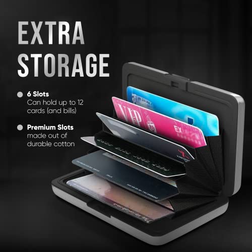 nacnic Billetera de Aluminio Unisex con Bloqueo RFID y Ranuras para Tarjetas y Billetes - Plateado En línea