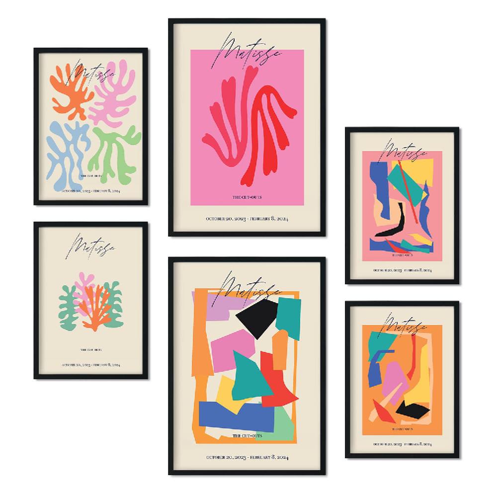 nacnic Set de 6 láminas Matisse estilo collage Gran oferta
