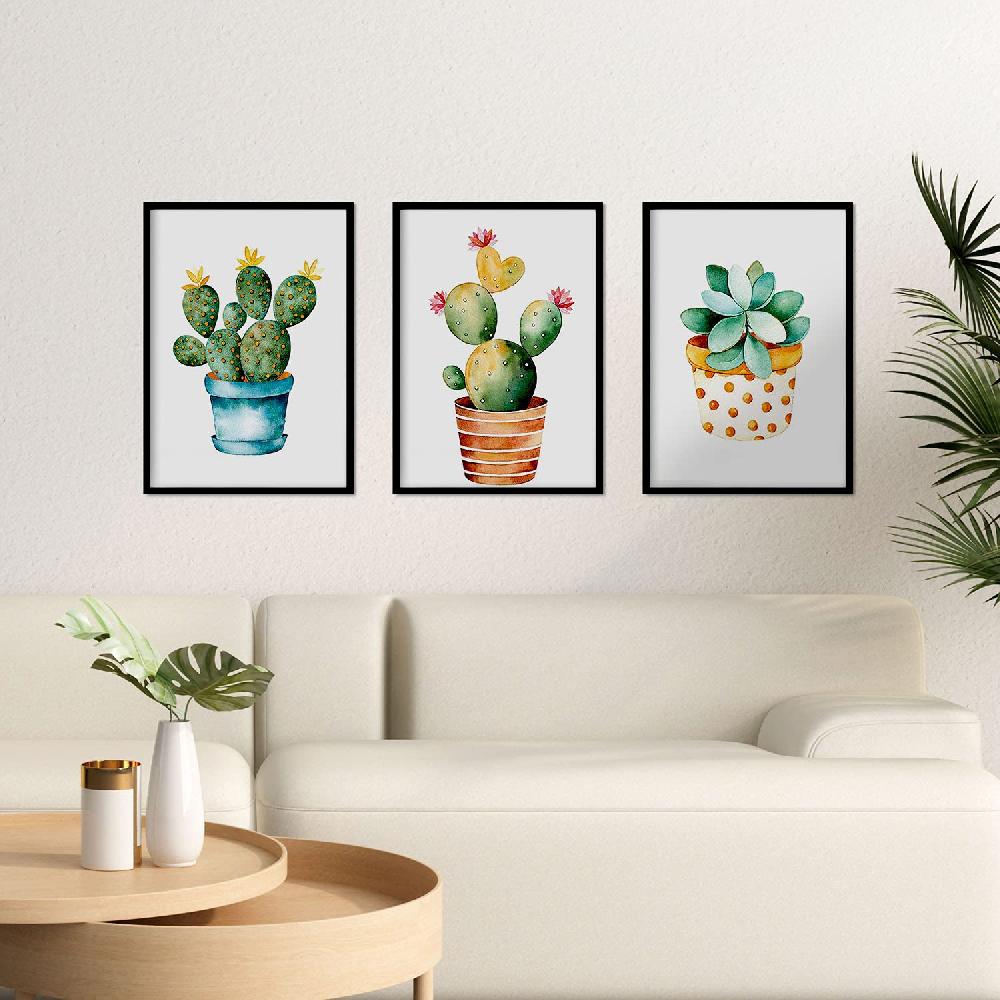 nacnic Láminas Acuarela de Cactus - Pack de 3 Los más vendidos