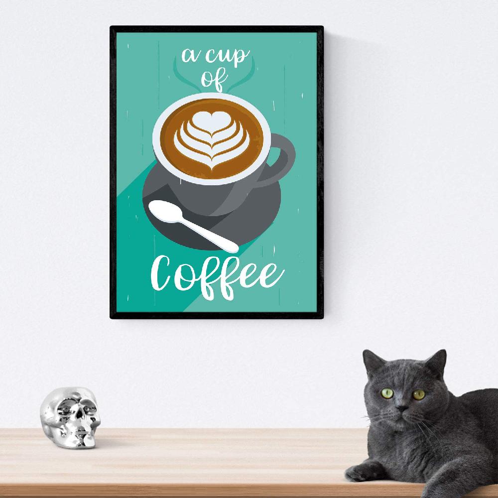 nacnic Set de láminas de tipos de café colorido Tienda
